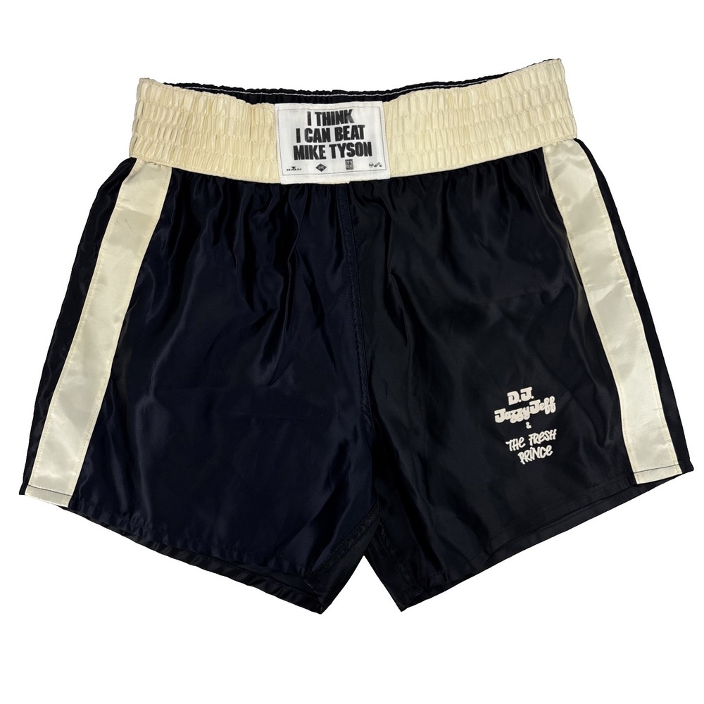 Vtg 80s DJ Jazzy Jeff & The Fresh Prince BMG Promo Mike Tyson Boxing Shorts RARE
